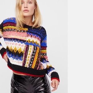 Free people multicolored sweater